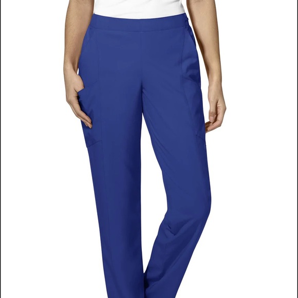 WonderWink W123 Women’s Flat Front Cargo Scrub Pants - Picture 1 of 3